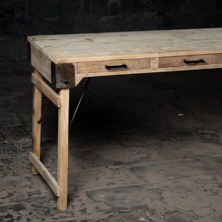 Vintage Reclaimed Wood Desk - Qarnation