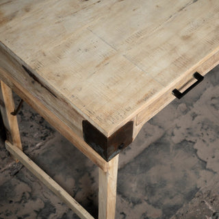 Vintage Reclaimed Wood Desk - Qarnation