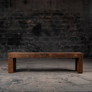 Handcrafted Reclaimed Solid Wood Bench