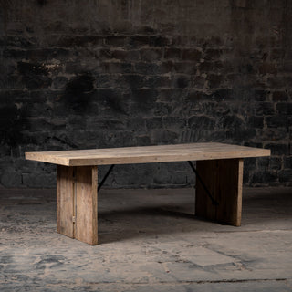 Reclaimed Weathered Wood Dining Table