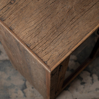 Vintage Weathered Wood Storage Cabinet for Kitchen & Home - Qarnation