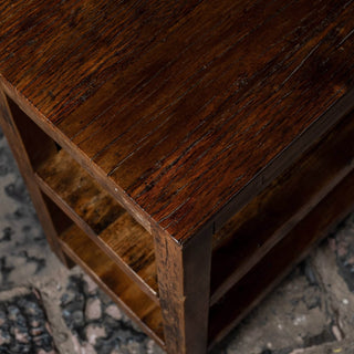 Rustic Reclaimed Weathered Wood Console Table With Drawers - Qarnation