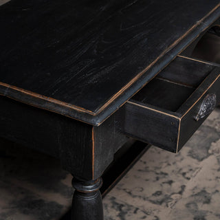 Traditional Writing Wooden Desk With Drawer - Qarnation