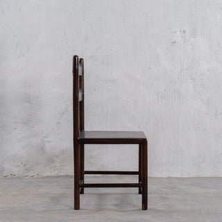 Vintage Black Reclaimed Acacia Wood Dining Chair - Qarnation