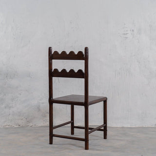 Vintage Black Reclaimed Acacia Wood Dining Chair - Qarnation